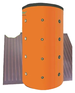 Système solaire combiné PERGE CombiSolar : capteurs solaires et ballon