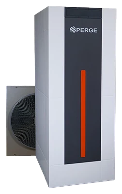Pompe à chaleur hybride PERGE OptiPac MR32 : module intérieur et unité extérieure